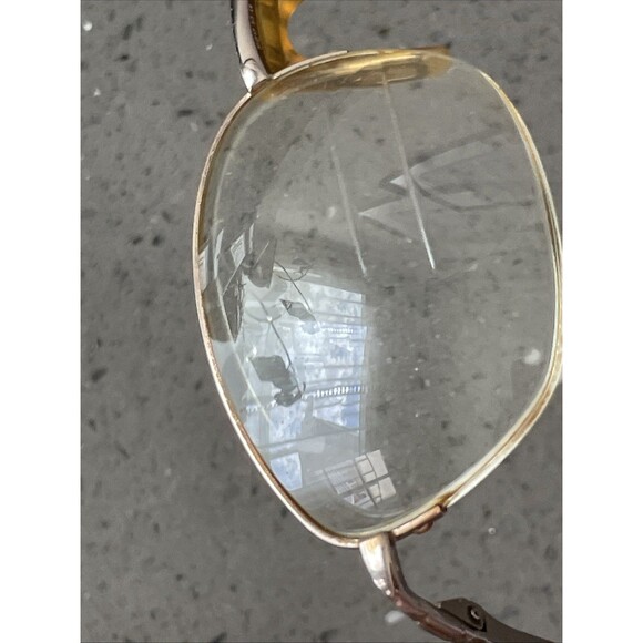 Safilo Eyeglasses Frames ONLY Elasta 51-17-130 4672 K9N gold half rim Italy Vtg - Picture 14 of 16